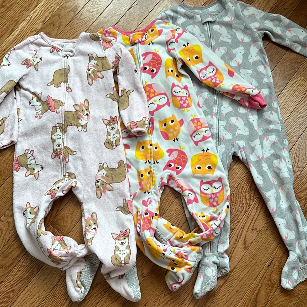 One piece footie PJs